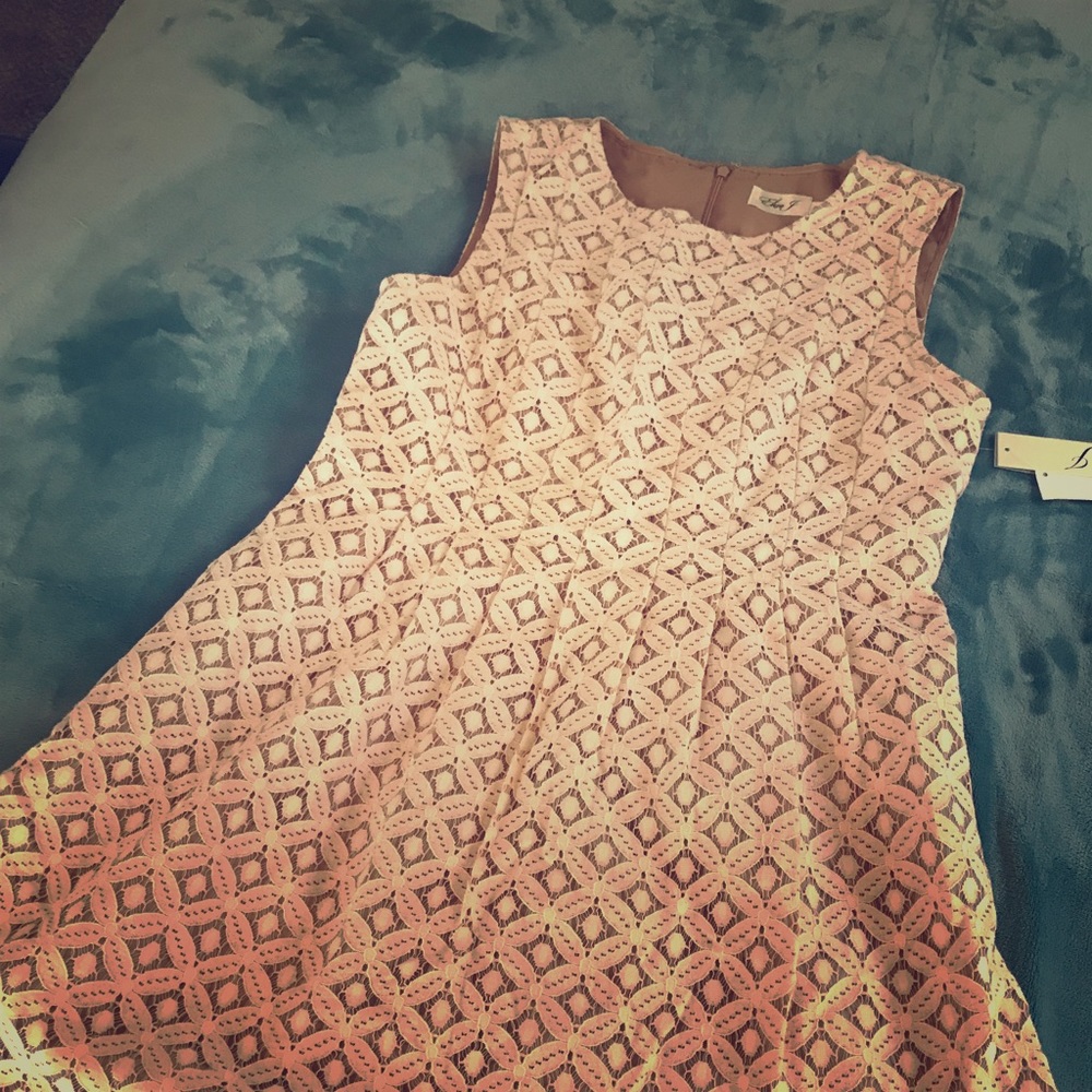 Pink lace dress